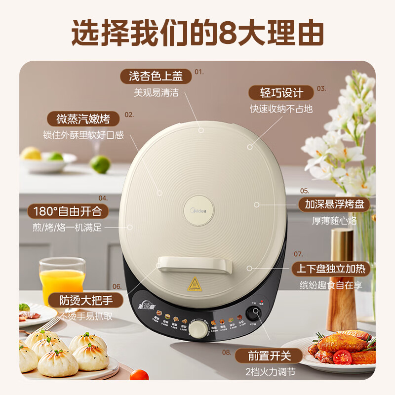 以旧换新补贴：Midea 美的 电饼铛 JKC30J58 102.68元