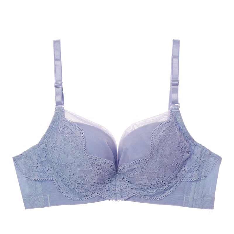 夏娃秘语 蕾丝轻薄文胸 蓝色 24.5元