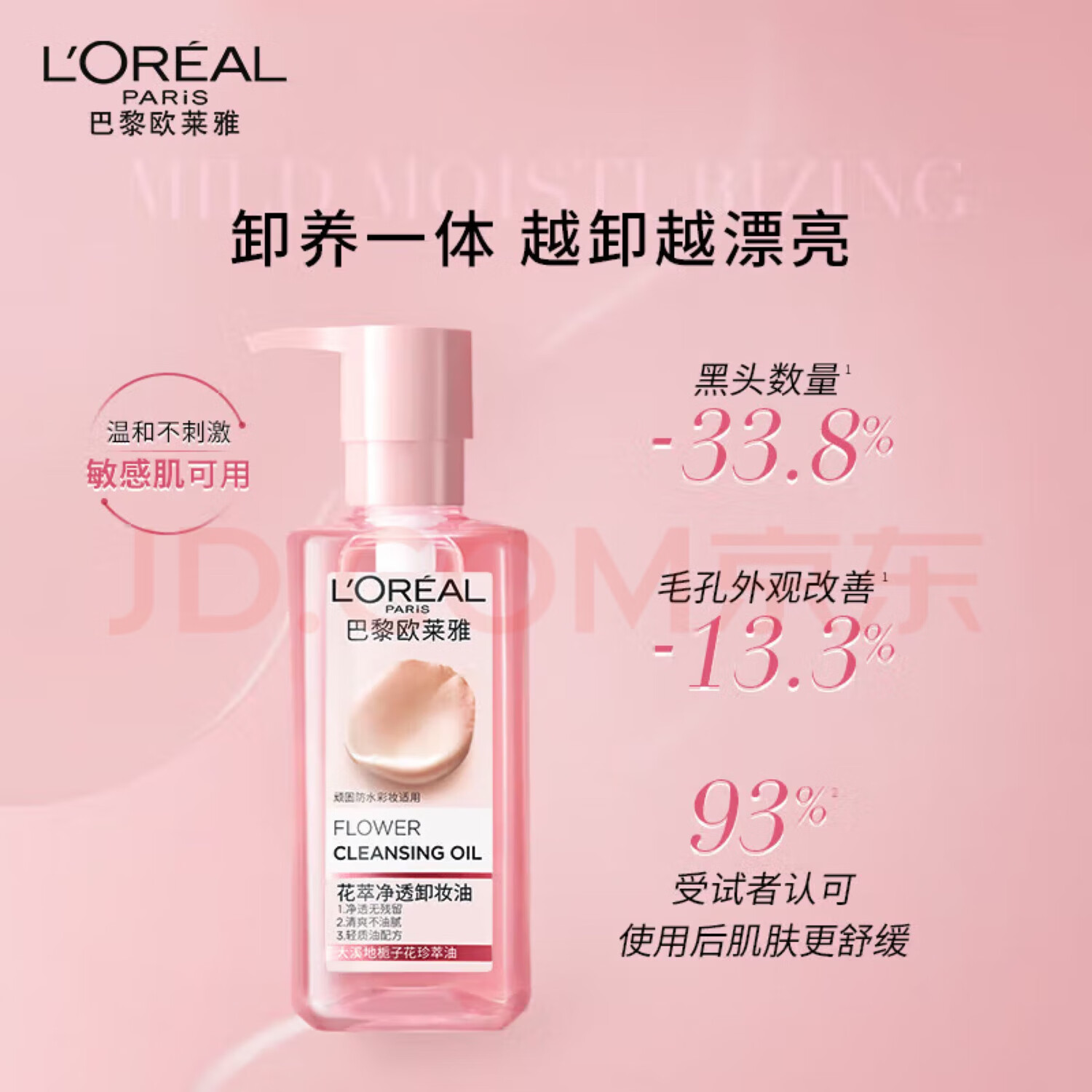 L'OREAL PARIS 欧莱雅花萃净透卸妆油 250ML 59.9元