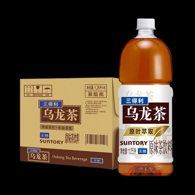 88VIP：三得利 无糖/茉莉乌龙茶饮料1250ml*6瓶 整箱大瓶畅饮茶味醇厚 26.2元