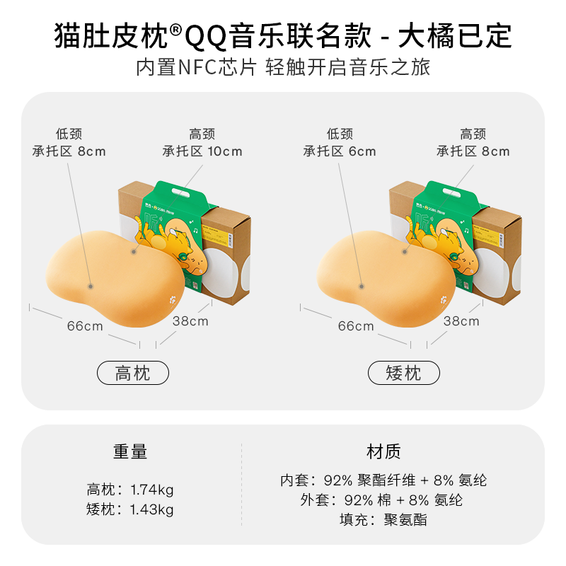 躺岛 猫肚皮记忆枕 296.65元(需用券)