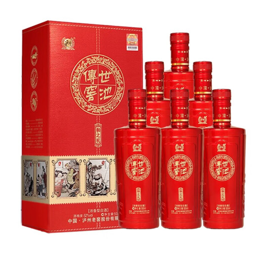 泸州老窖 传世窖池酒和之礼 52%vol浓香型白酒 500ml*6瓶 208元（需用券）