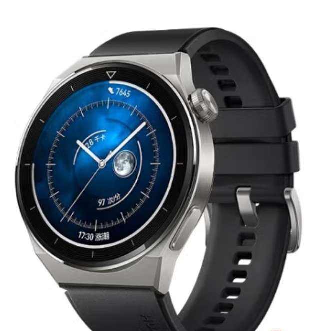 再降价，plus会员：华为HUAWEI WATCH GT 3 Pro 黑色氟橡胶表带 46.6mm表盘 1203.95元