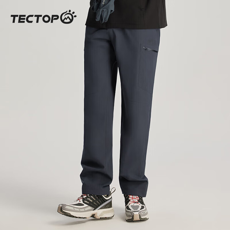 TECTOP 探拓 冲锋裤男24秋冬休闲户外防水登山工装裤子 墨染 2XL 199元（需用券