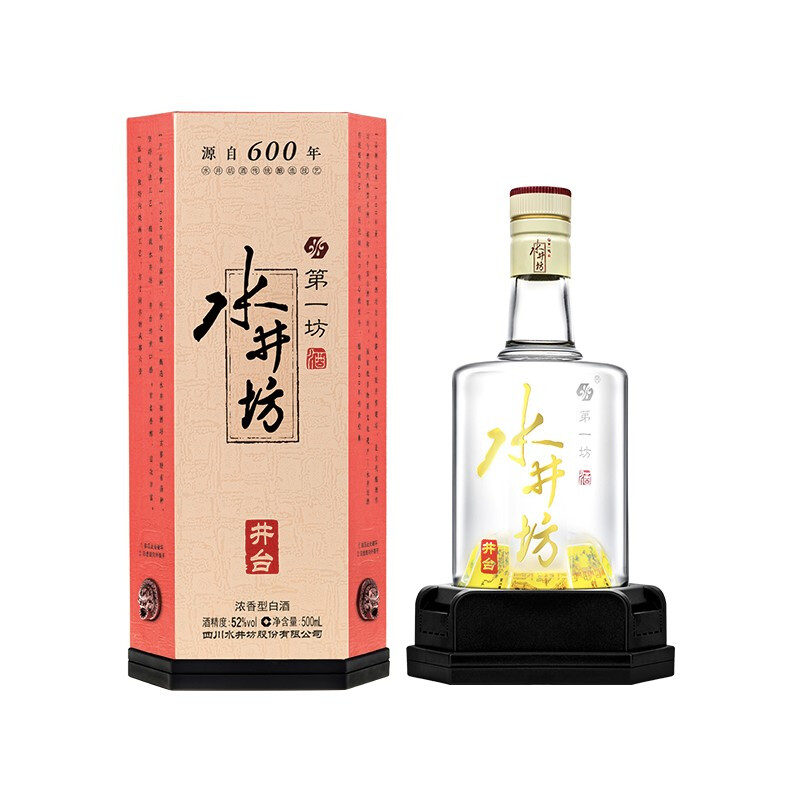 水井坊 第一坊酒 井台装 52度浓香型白酒 500ml 单瓶装 369元
