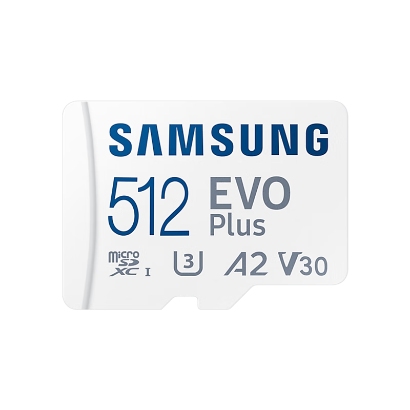 PLUS会员：SAMSUNG 三星 EVO Plus Micro-SD存储卡 512GB（UHS-I、V30、U3、A2） 217.81元包