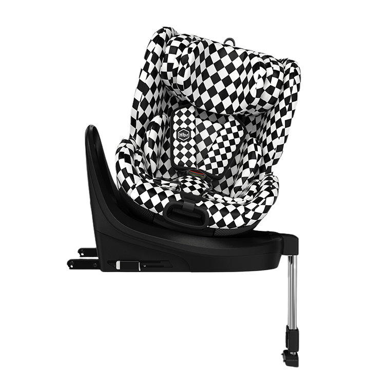 PLUS会员：HBR 虎贝尔 安全座椅 0-12岁 黑白棋盘格 3038元（双重优惠）
