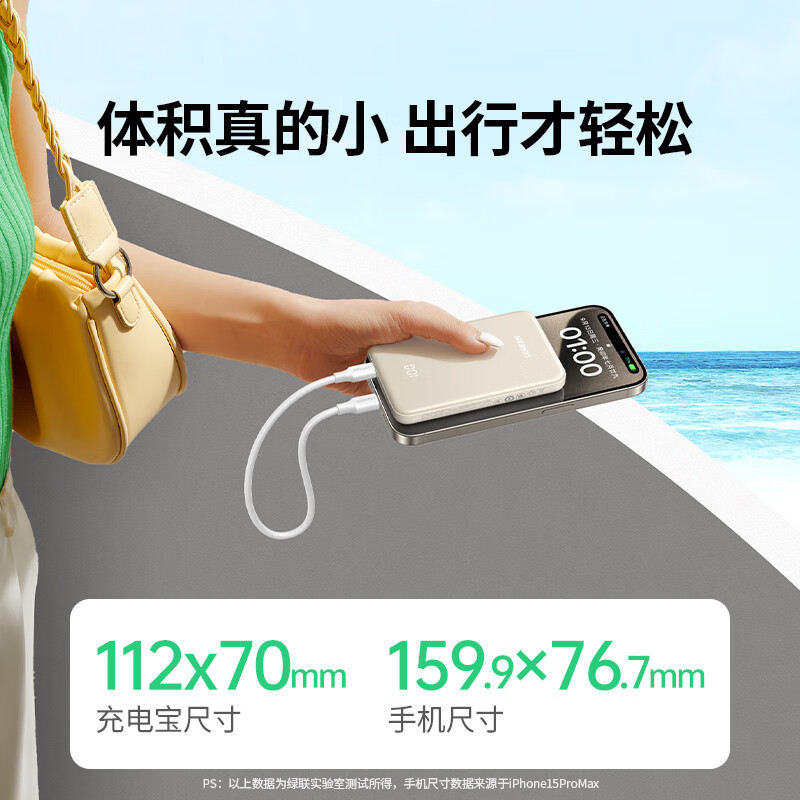 绿联 22.5W超级快充 充电宝 10000毫安 66.67元（需买3件，共200元）