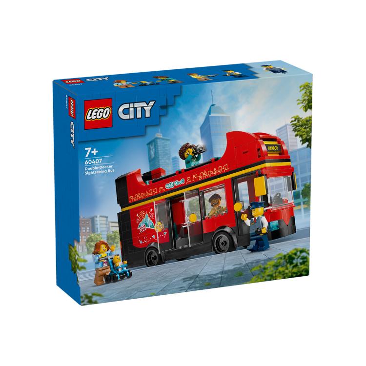 LEGO 乐高 新品 积木男孩城市60407红色双层观光巴士儿童玩具7岁以上 214元