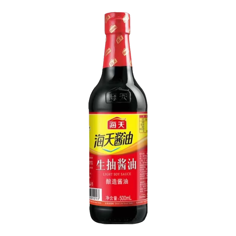 海天生抽酱油 500ml 瓶装 2.99元