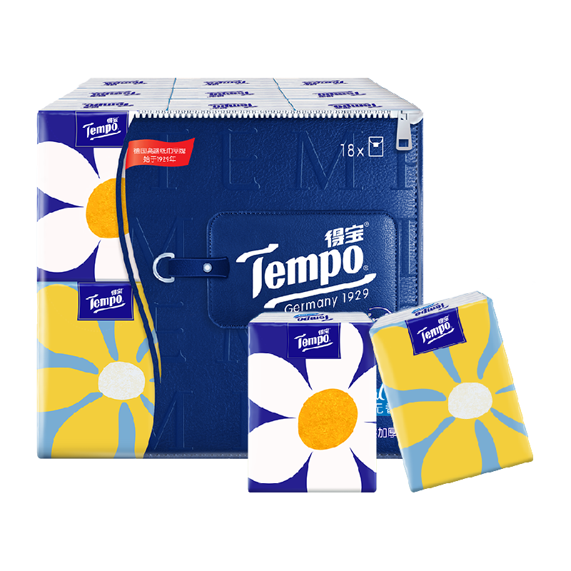 Tempo 得宝 Mini系列 小雏菊手帕纸 4层5张18包 ￥10.35