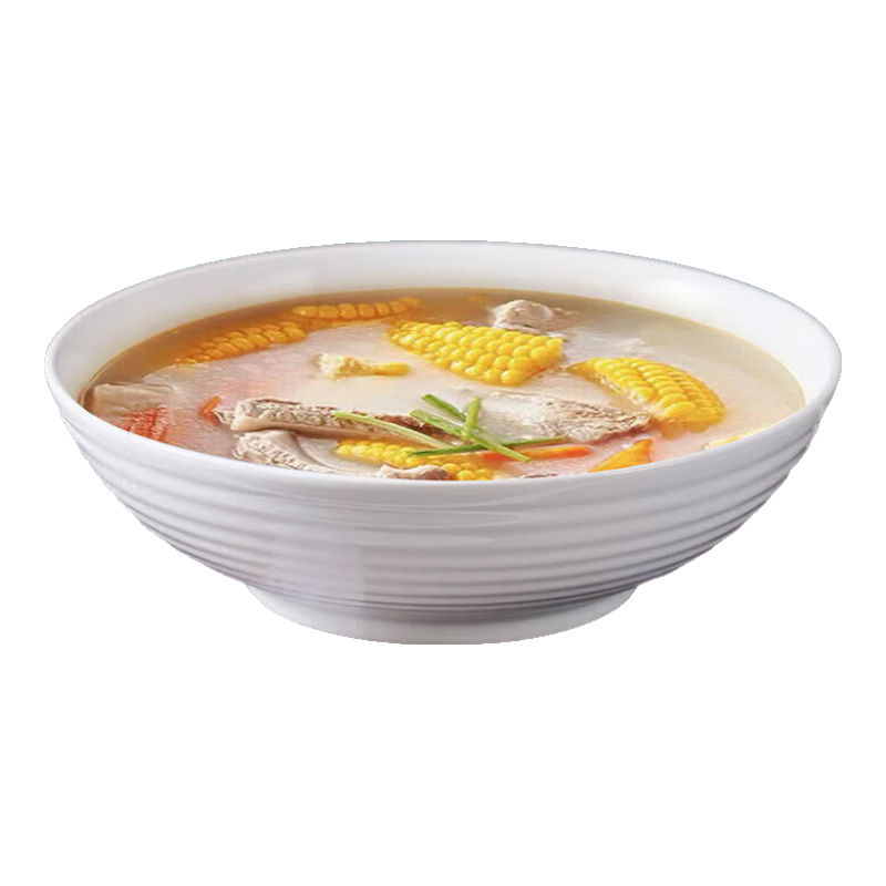 再降价：7英寸横纹碗敞口深口陶瓷碗拌面碗汤碗餐盘防烫釉下彩加厚 7英寸1