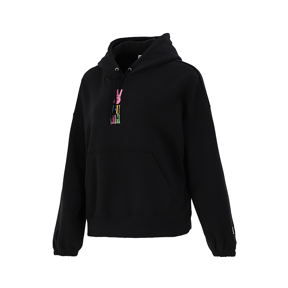 彪马 女装秋季运动服舒适跑步宽松休闲卫衣套头衫533049-01 M码 94元