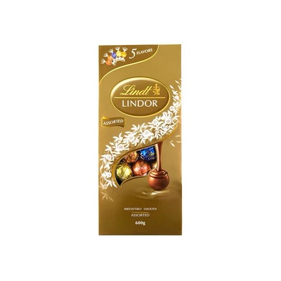 Lindt/瑞士莲 官方软心精选牛奶黑巧克力 600g*1盒 105.54元包邮+398淘金币（多重