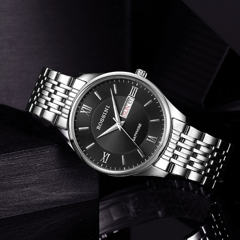 移动端：罗西尼 启迪系列 石英夜光男表 818573W04F 333元（淘金币可抵10元起）