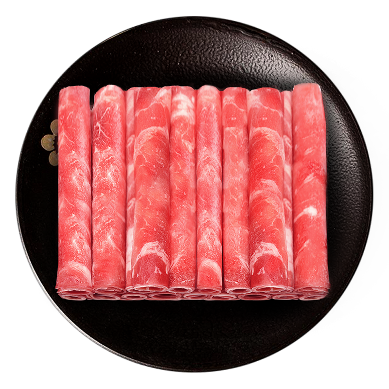 鲜京采 国产原切牛肉卷1.2kg（400g/袋*3） 58.7元
