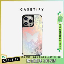 CASETiFY 幻彩蝴蝶适用iPhone15/14/13Plus/Pro/Max 镜面黑框（Magsafe） iPhone 14 Pro Max 40