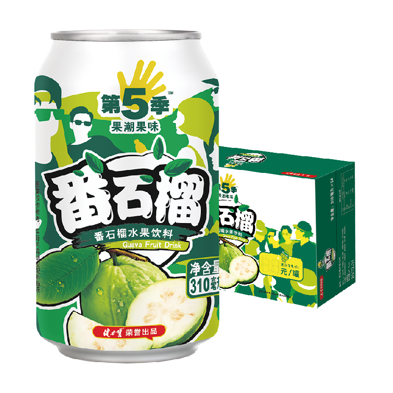 JIANLIBAO 健力宝 第五季番石榴味水果饮料310ml×24罐 ￥27.5