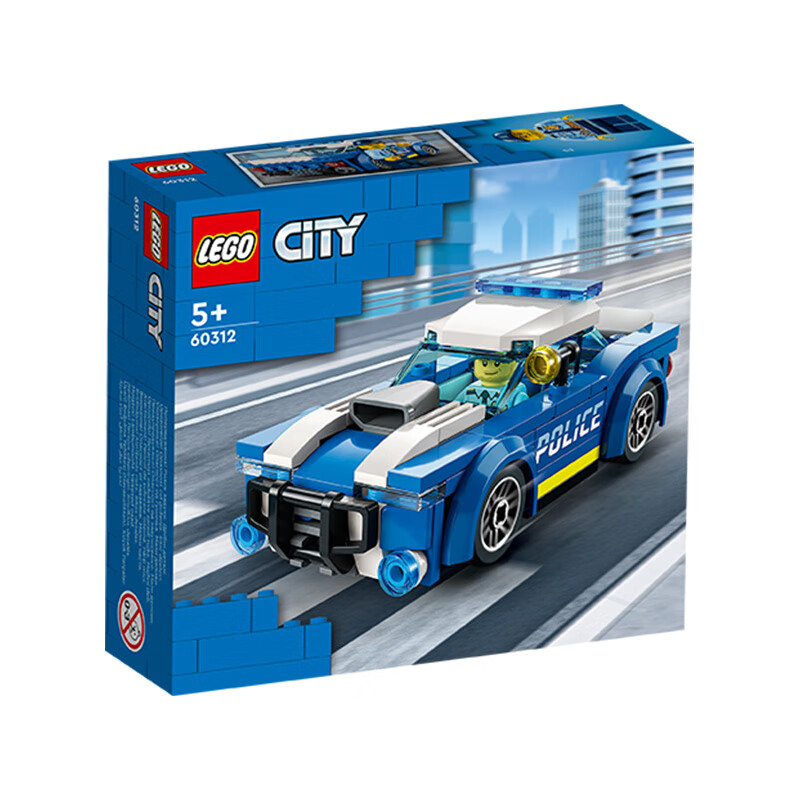 LEGO 乐高 积木拼装城市系列60312 警车5岁+男孩儿童玩具生日礼物 57.05元（需用券）
