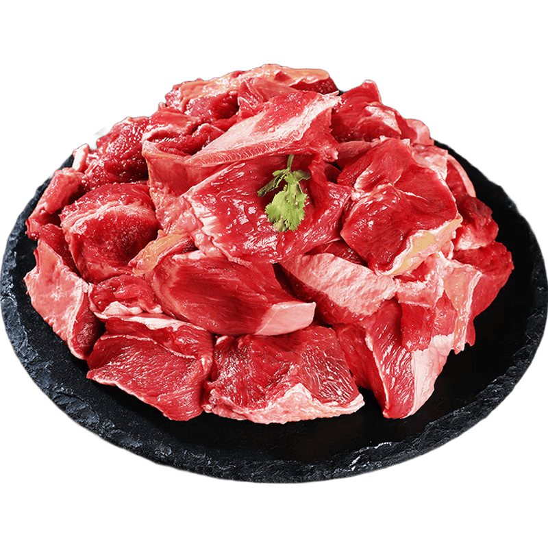 荤八厨 内蒙古筋头巴脑 2斤 新鲜黄牛肉 生鲜牛碎肉 59.5元