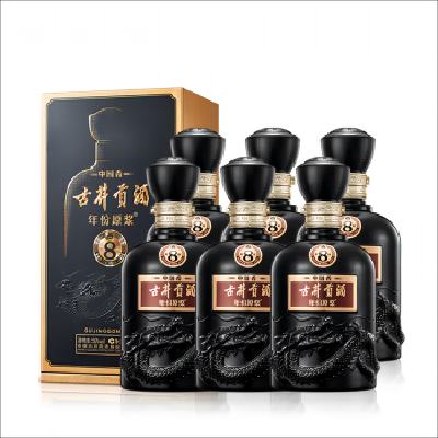 预售：古井贡酒 古8 年份原浆 50度 浓香型白酒 500ml*6瓶 整箱装 1580元 包邮（