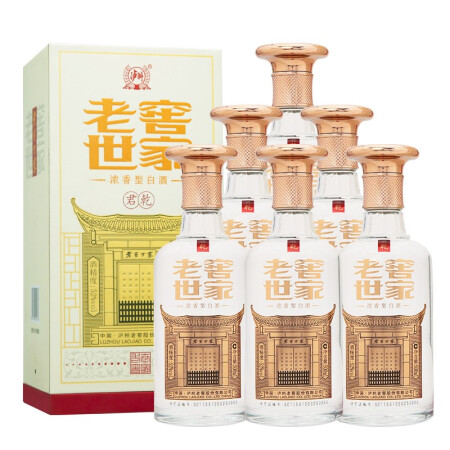 泸州老窖 老窖世家君乾 52%vol 浓香型白酒 500ml*6瓶 259元