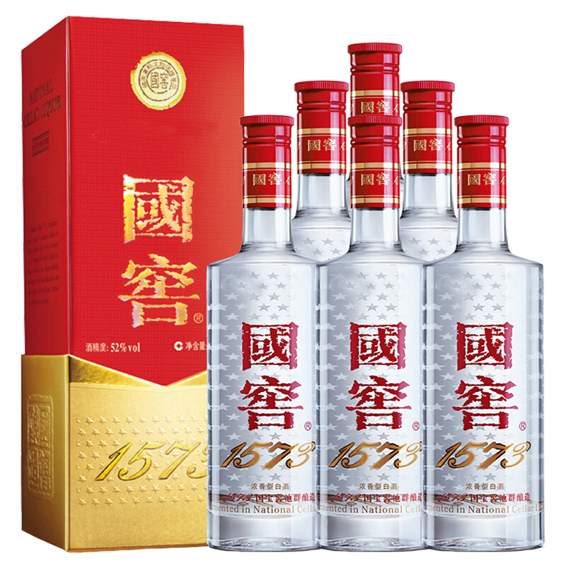 国窖1573 泸州老窖 国窖1573 浓香型 高度白酒 52度500ml*6瓶 经典装整箱 5600元（