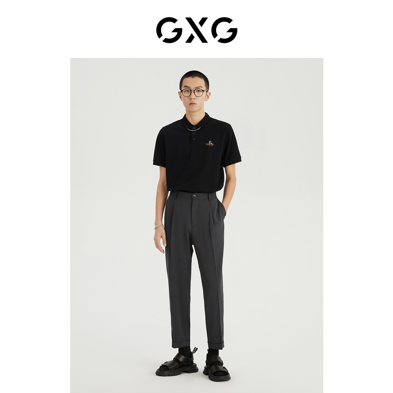 GXG 男装 2022年夏季新品商场同款都市通勤系列翻领短袖POLO衫 178.81元