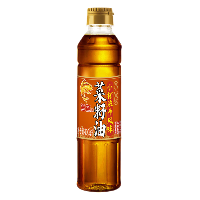 plus会员：鲤鱼 低芥酸小榨浓香非转基因菜籽油400ML 3.31元，有省省卡可以做