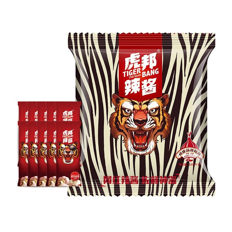 虎邦 辣酱 虎皮蒜蓉150g（上新款） 5.94元（需买4件，需用券）