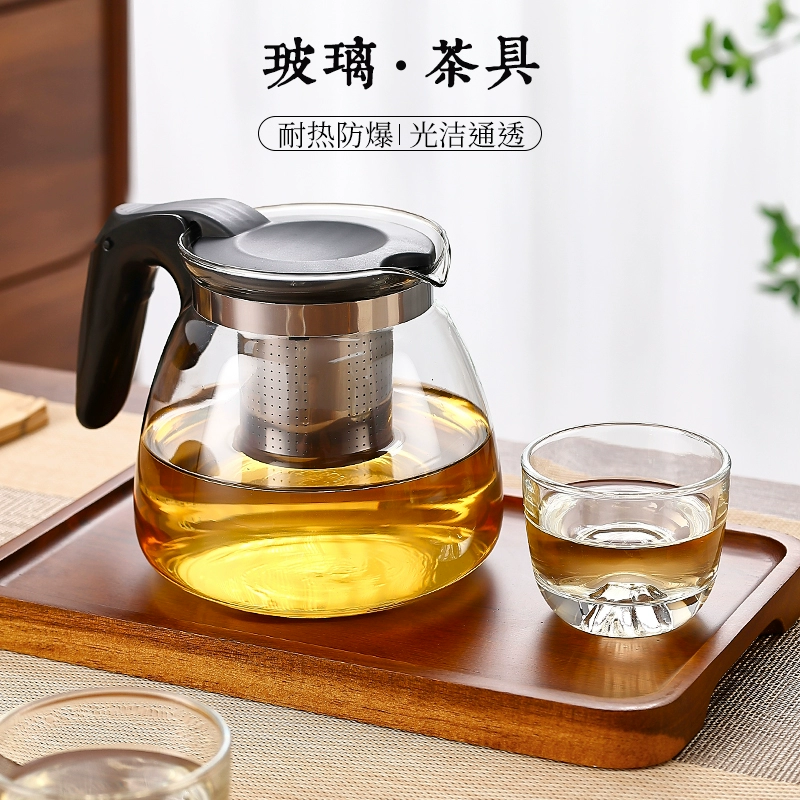 一壶四杯 茶水分离玻璃泡茶壶 券后9.99元