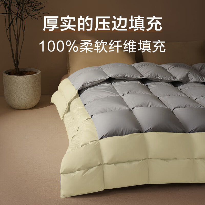 京东京造 Duvet D'oie 90%白鹅绒分区锁温复合羽绒被 200cm*230cm 90%分区复合白鹅