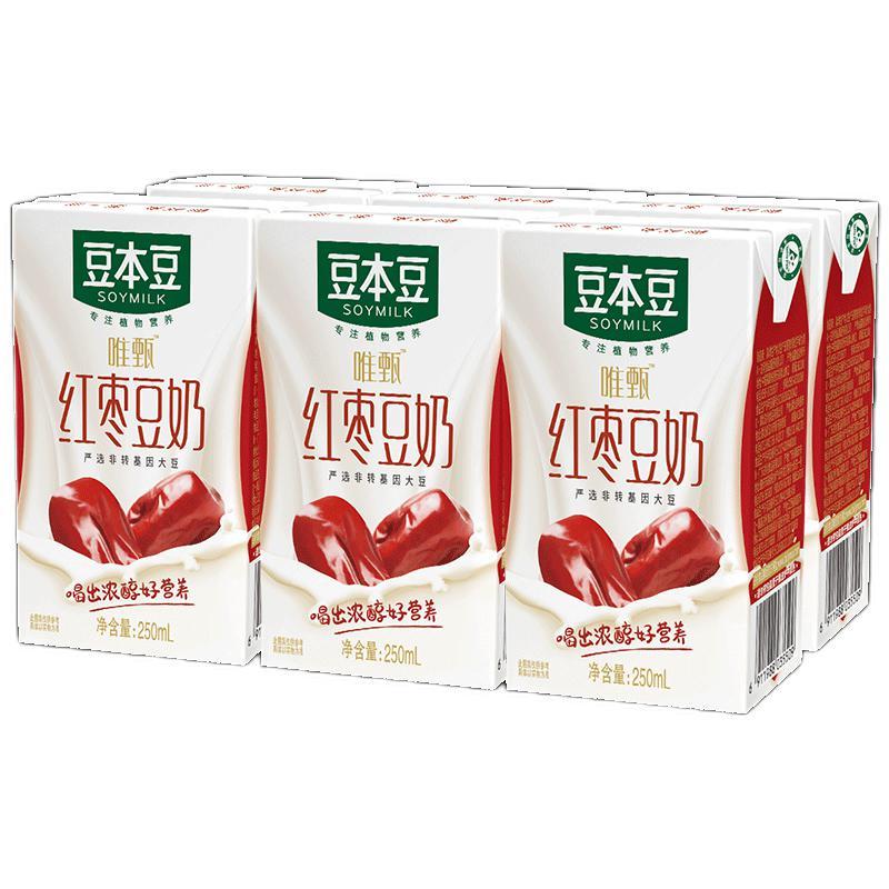 豆本豆 唯甄红枣味豆奶250ml*6盒 4.95元