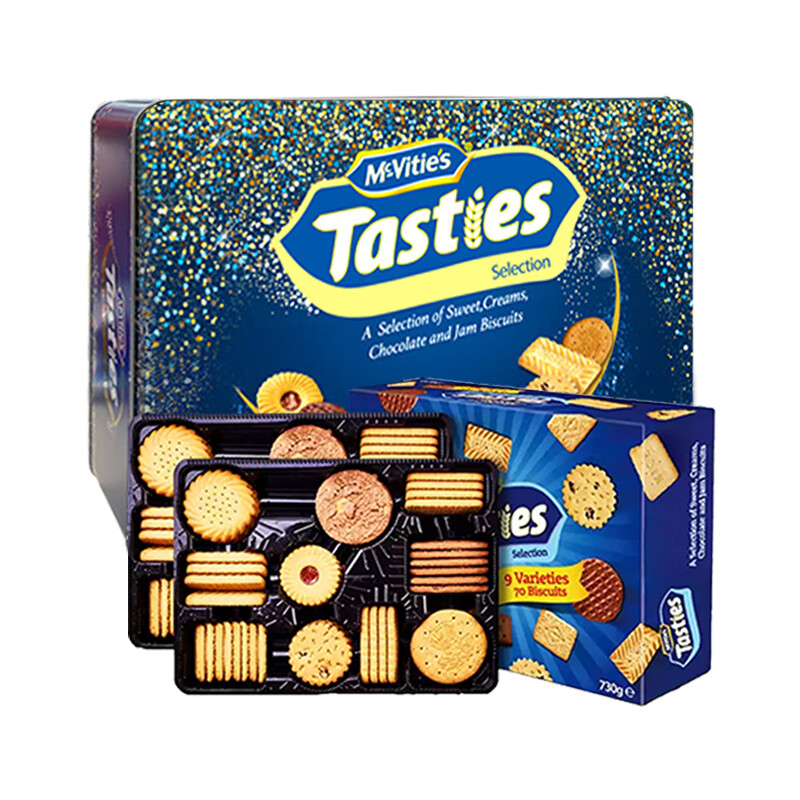 京东PLUS：McVitie’s麦维他 英国进口饼干礼盒美味缤纷 独立包装 730g 49.9元包