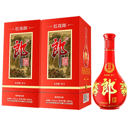 LANGJIU 郎酒 红花郎10 53度 酱香型 500ml*2瓶 ￥484