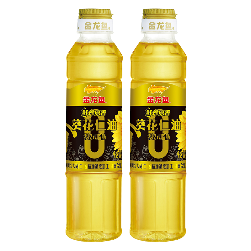 金龙鱼 葵花仁油 400ml*2瓶 9.83元（需领券）