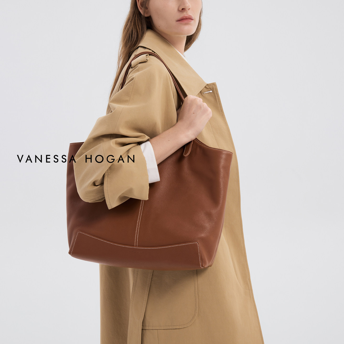 VANESSA HOGAN 风筝托特包 软皮头层植鞣牛皮单肩包 999元