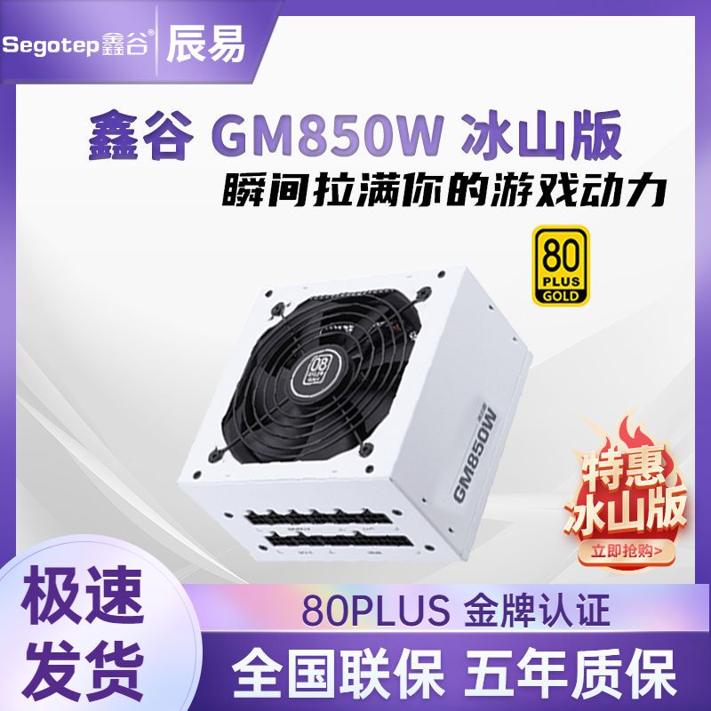 Segotep 鑫谷 GM650W/750W/850W冰山版白色电脑AM全模组电源 178元（需用券）