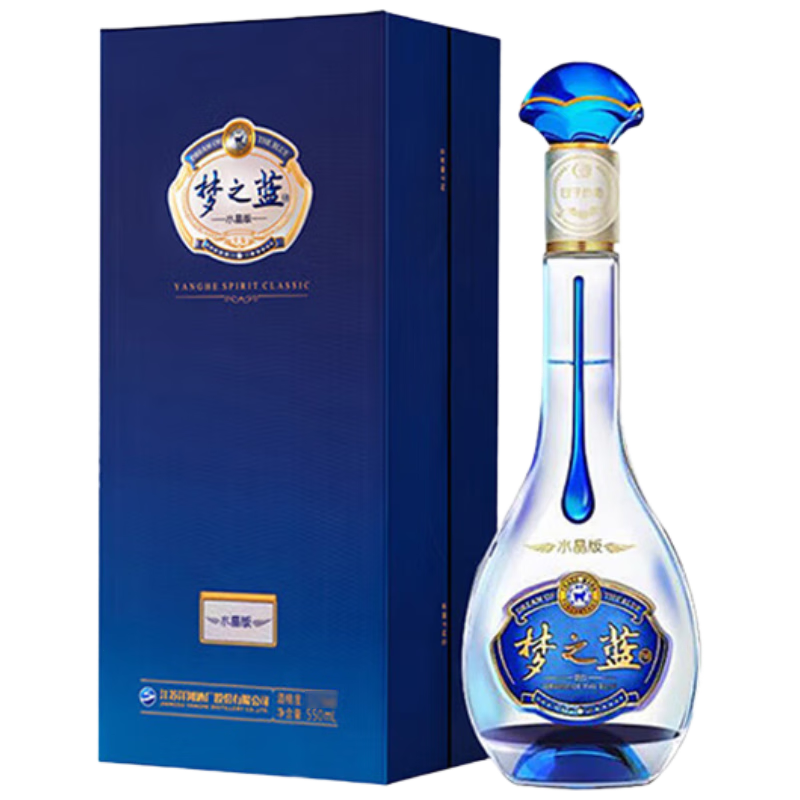 plus会员:洋河 梦之蓝M3水晶版 40.8度 550ml 375.01元