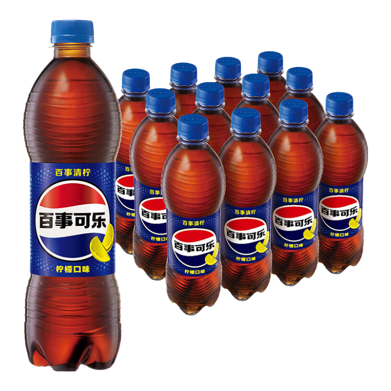 需首购、plus会员:百事可乐 Pepsi 清柠味 汽水 碳酸饮料整箱 500ml*12瓶 27.41元