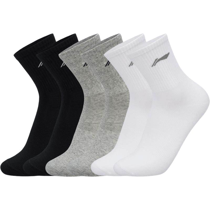 李宁 男士中筒运动袜 AWSU239 38元