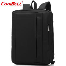 coolbell 酷贝尔 CB-5501双肩包男多功能手提包防水耐磨户外商务电脑背包 黑色 