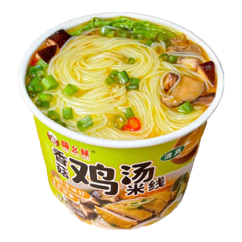 嗨幺妹 香菇鸡汤米线 72g×4桶 3.99元 不到1元/桶！