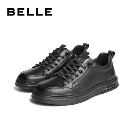 百丽 时尚百搭一脚蹬休闲板鞋 牛皮革BF3A1920DU1AM5245 多色任选（内有钻孔内