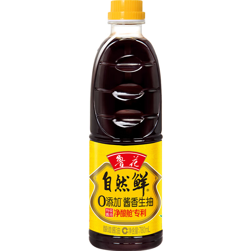 luhua 鲁花 780ml自然鲜酱香生抽酱油 厨房调味 4.9元