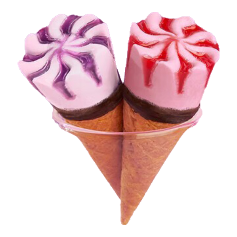 可爱多 和路雪 迷你可爱多甜筒 蓝莓草莓口味冰淇淋 20g*10支 58.5元包邮（合9