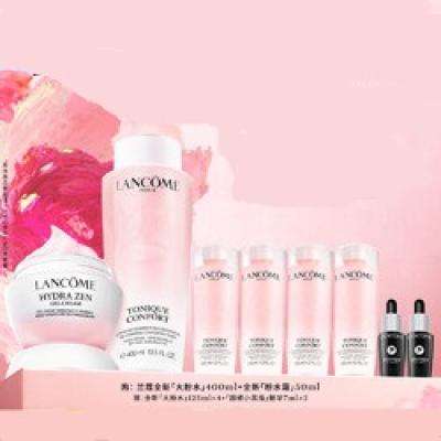 PLUS会员：LANCOME 兰蔻 粉水 400ml+面霜 50ml 赠同款水125ml*2+小黑瓶精华7ml*2 896.4