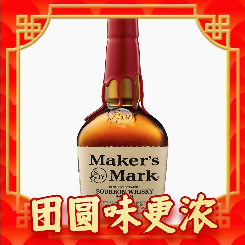 MAKER'S MARK BOURBON 美格 波本威士忌 美国 调和型 威士忌 洋酒 750ml 年货新春畅