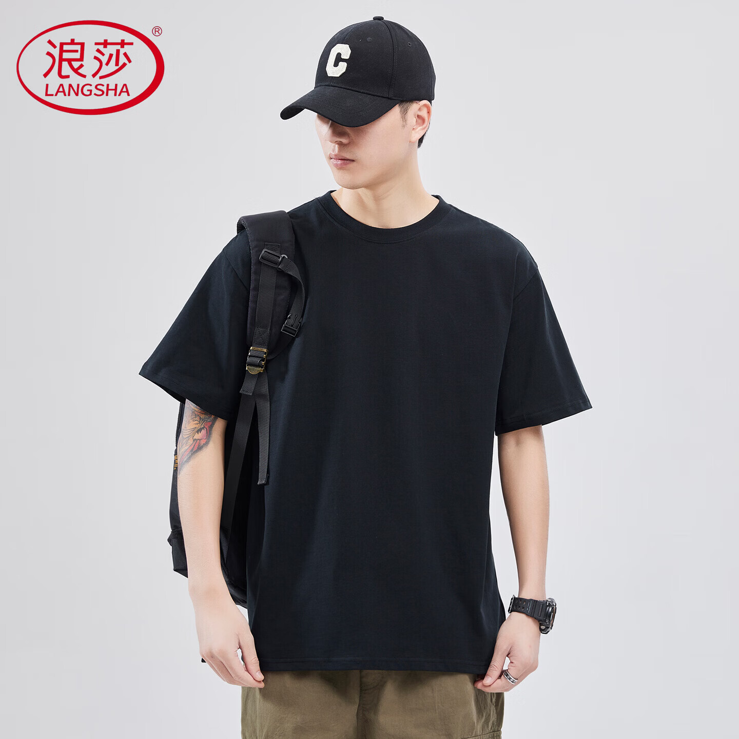 浪莎 极限1小时230g重磅 纯棉短袖T恤 18.95元
