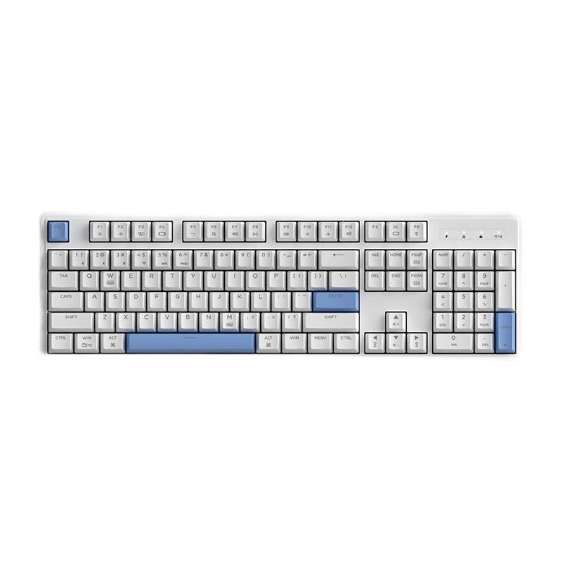 PLUS会员：skn 九凤PLUS 三模机械键盘 104键 月影白轴 158.48元包邮（双重优惠）